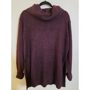 Razzle Dazzle Women's Size Medium Red Turtle Neck  Long Sleeve Pull Over Sweater